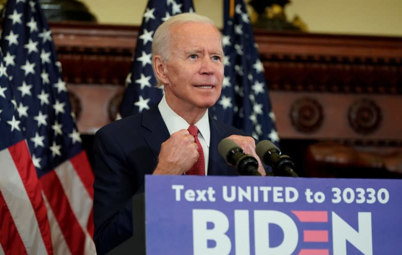 Democratic U.S. presidential candidate Joe Biden speaks at event in Philadelphia