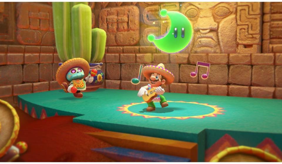 You'll want to sing and dance too when you score Super Mario Odyssey for under $35. (Photo: Nintendo)