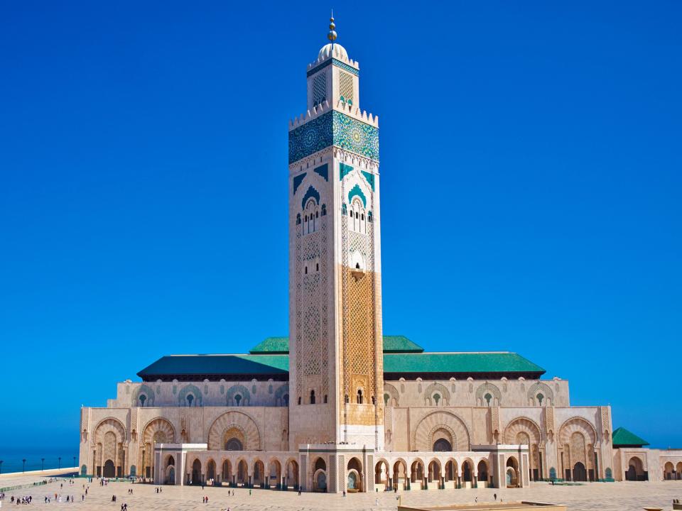 The Hassan II Mosque in Casablanca, Morocco.