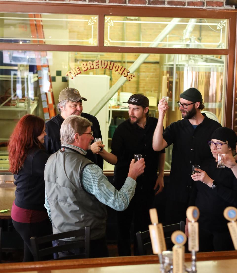 Saugatuck Brewing Company held a ribbon cutting for its new location in downtown Kalamazoo Monday, April 10.