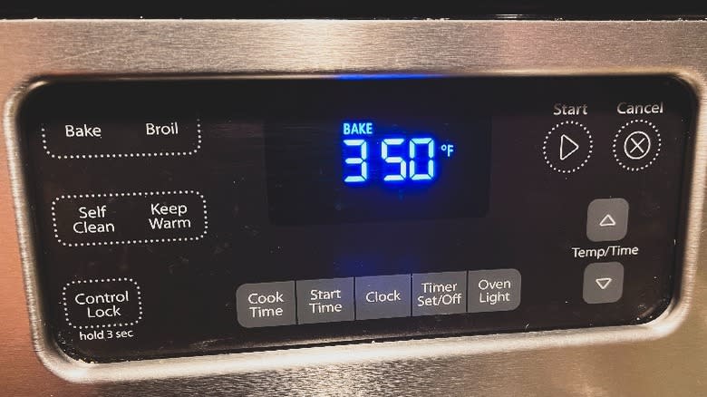 oven preheated to 350 F