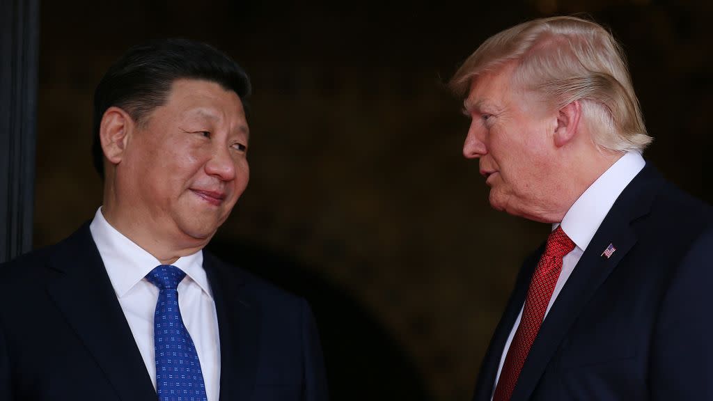 U.S. President Donald Trump with Chinese President Xi Jinping