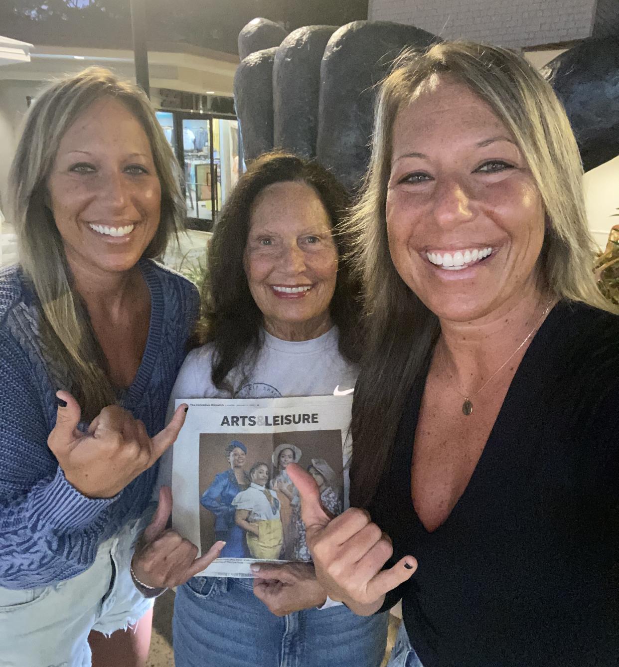 (Left to right) Ohio residents Lindsey Rusch of Grandview Heights, Sue Rusch of Columbus, and Lisa Rusch of Grandview Heights visiting Whaler’s Village in Ka’anapali near Lahaina on Maui.