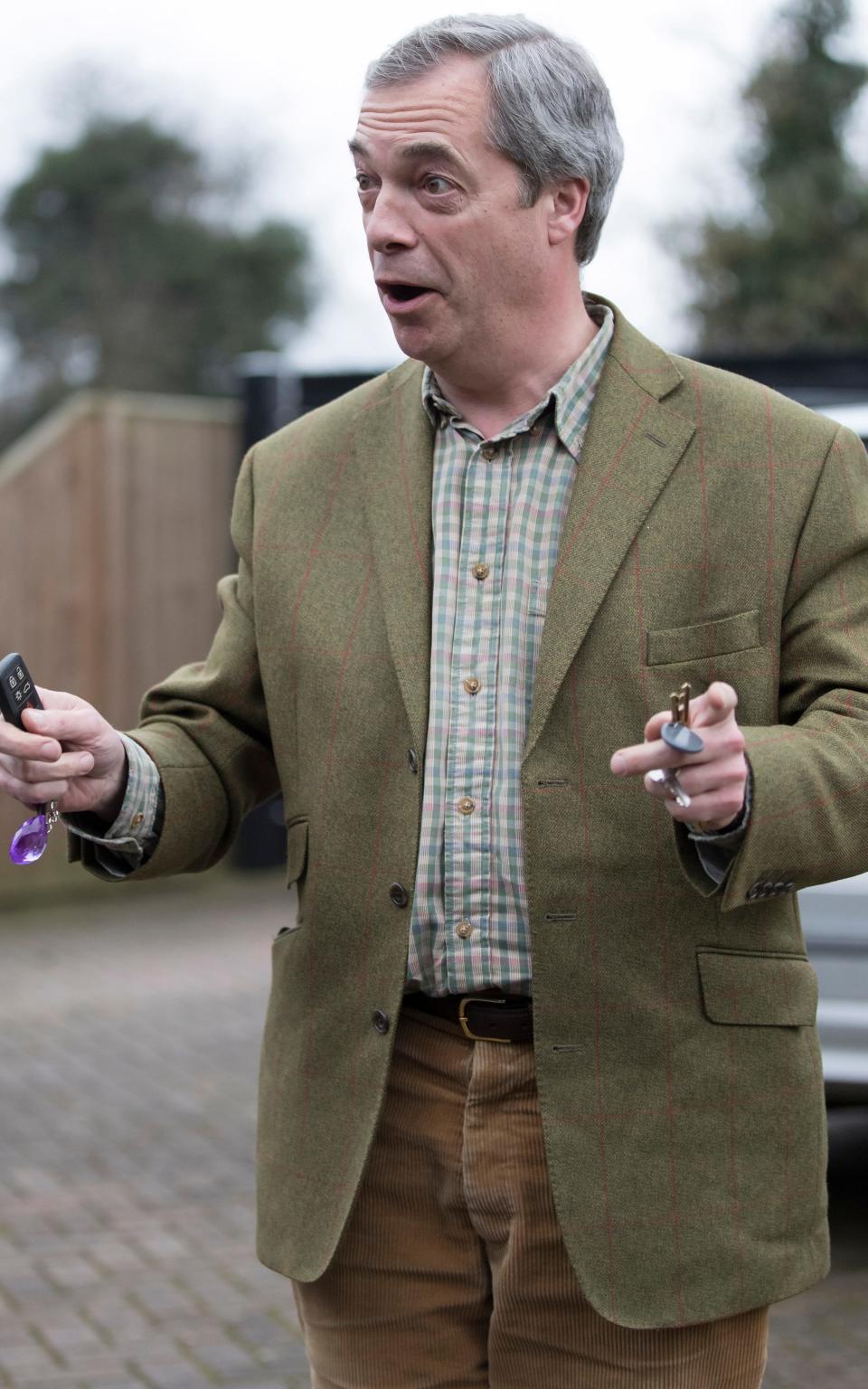 Nigel Farage egged in street as wife reveals couple have been living 'separate lives for years'