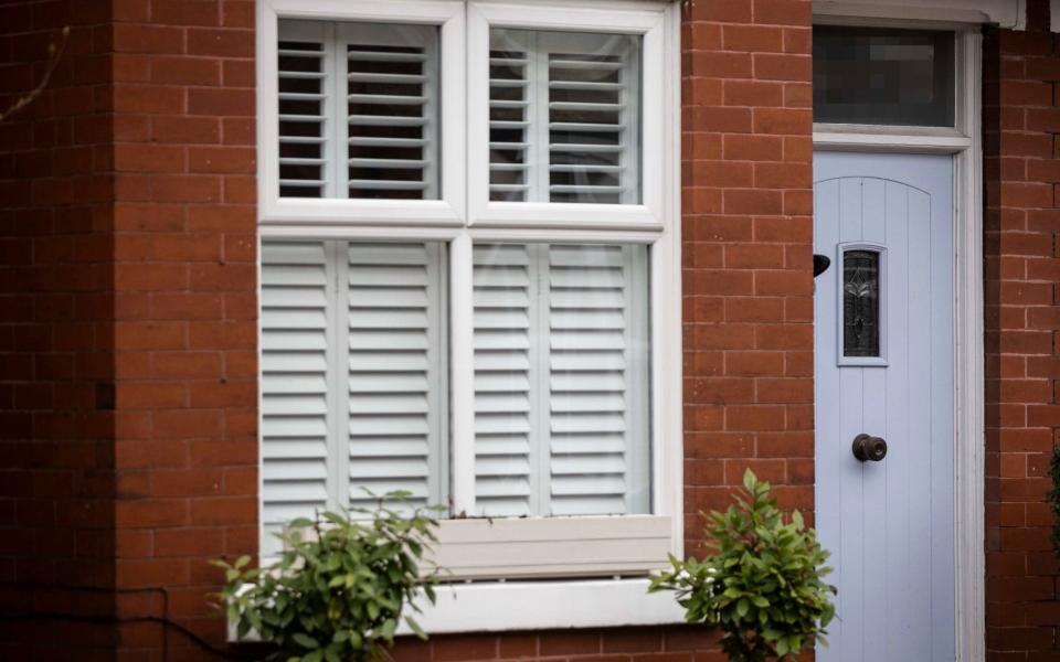 The house in Vicarage Road (blue door) which Angela Rayner, the deputy Labour leader,  bought under the right to buy scheme