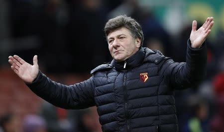 Britain Football Soccer - Stoke City v Watford - Premier League - bet365 Stadium - 3/1/17 Watford manager Walter Mazzarri looks dejected after the game Reuters / Darren Staples Livepic