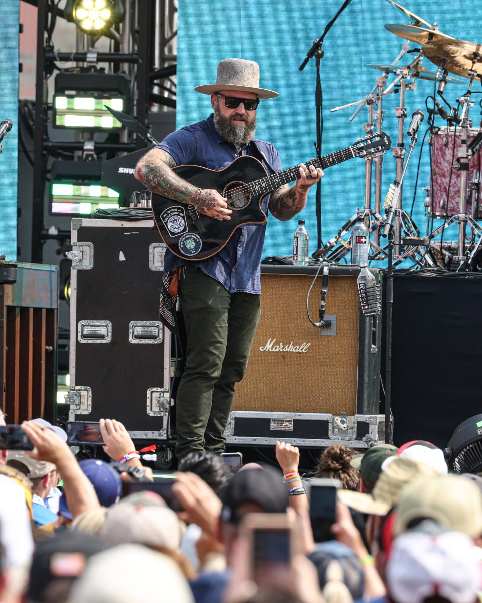 Zac Brown Band kicked off the second day of racing for Hy-Vee IndyCar Race Weekend at the Iowa Speedway on Sunday, July 23, 2023.