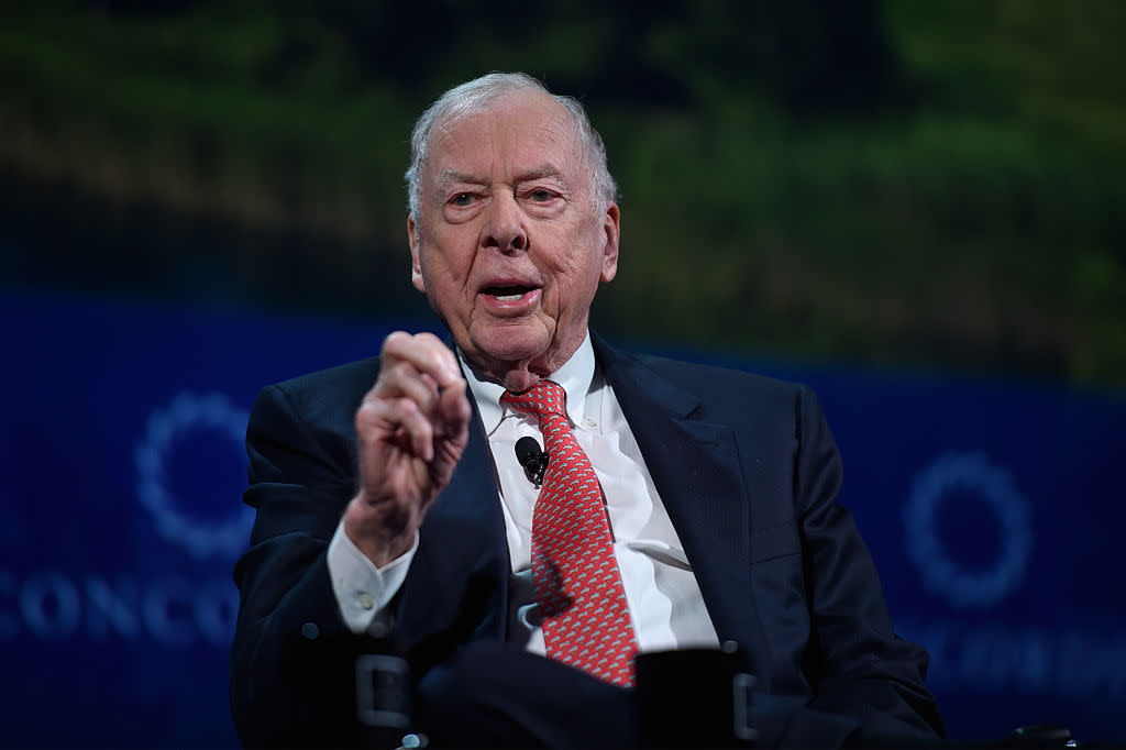 Founder & Chairman, BP Capital Management T. Boone Pickens speaks at the 2016 Concordia Summit. (Getty)