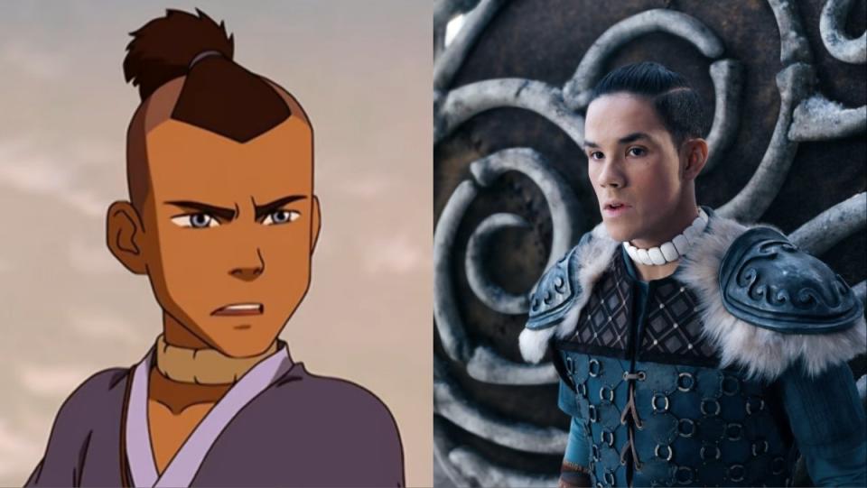 Avatar The Last Airbender main character in cartoon and Netflix live action Sokka