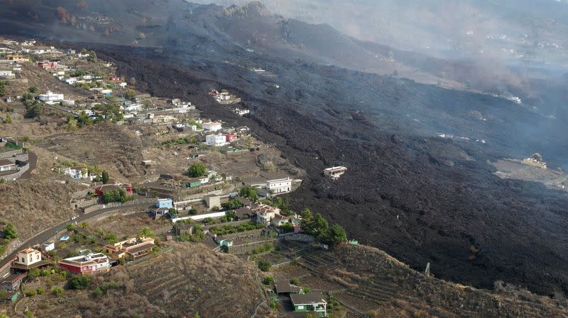 Eruption of a volcano on the island of La Palma