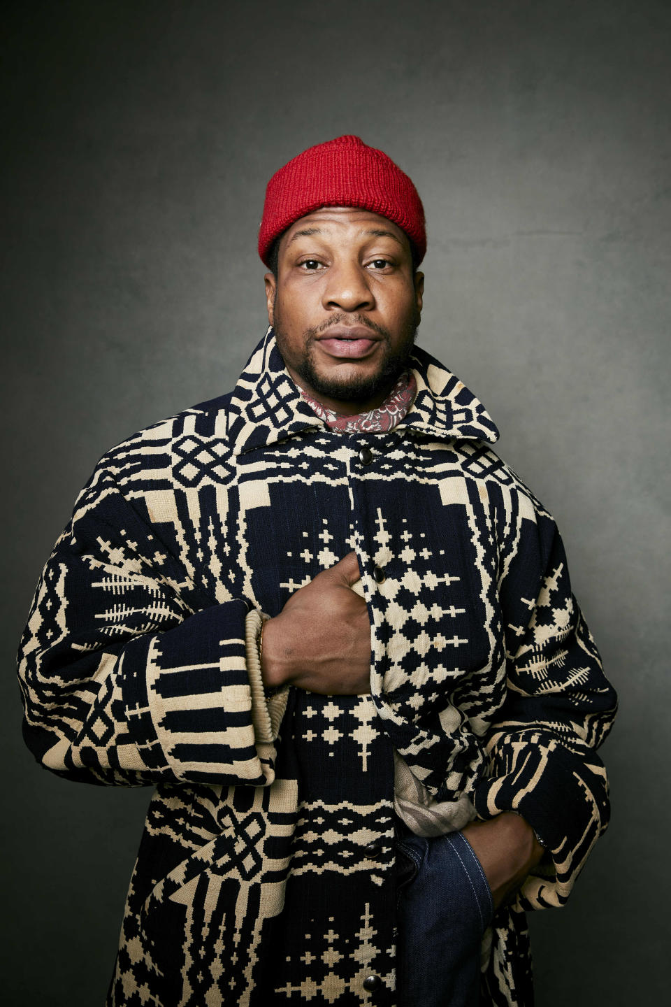 FILE - Jonathan Majors poses for a portrait to promote the film "Magazine Dreams" at the Latinx House during the Sundance Film Festival on Friday, Jan. 20, 2023, in Park City, Utah. (Photo by Taylor Jewell/Invision/AP, File)