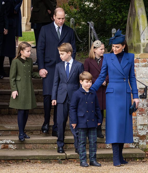 Kate Middleton and Prince William reportedly “sugarcoated” her health woes when breaking the news to their youngest son, Prince Louis. Geoff Robinson/Shutterstock