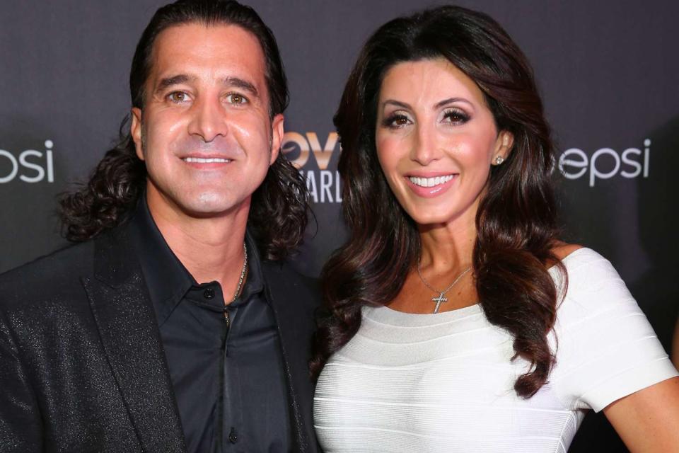 <p>Terry Wyatt/Getty </p> Scott Stapp and Jaclyn Stapp