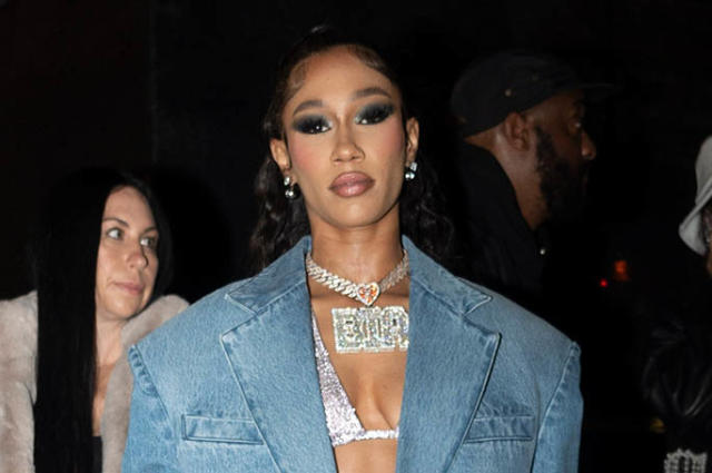 Bia Elevates a Sparkling Bikini for the Front Row With Y2K-Inspired Denim  Boots at Alexander Wang's Fashion Show