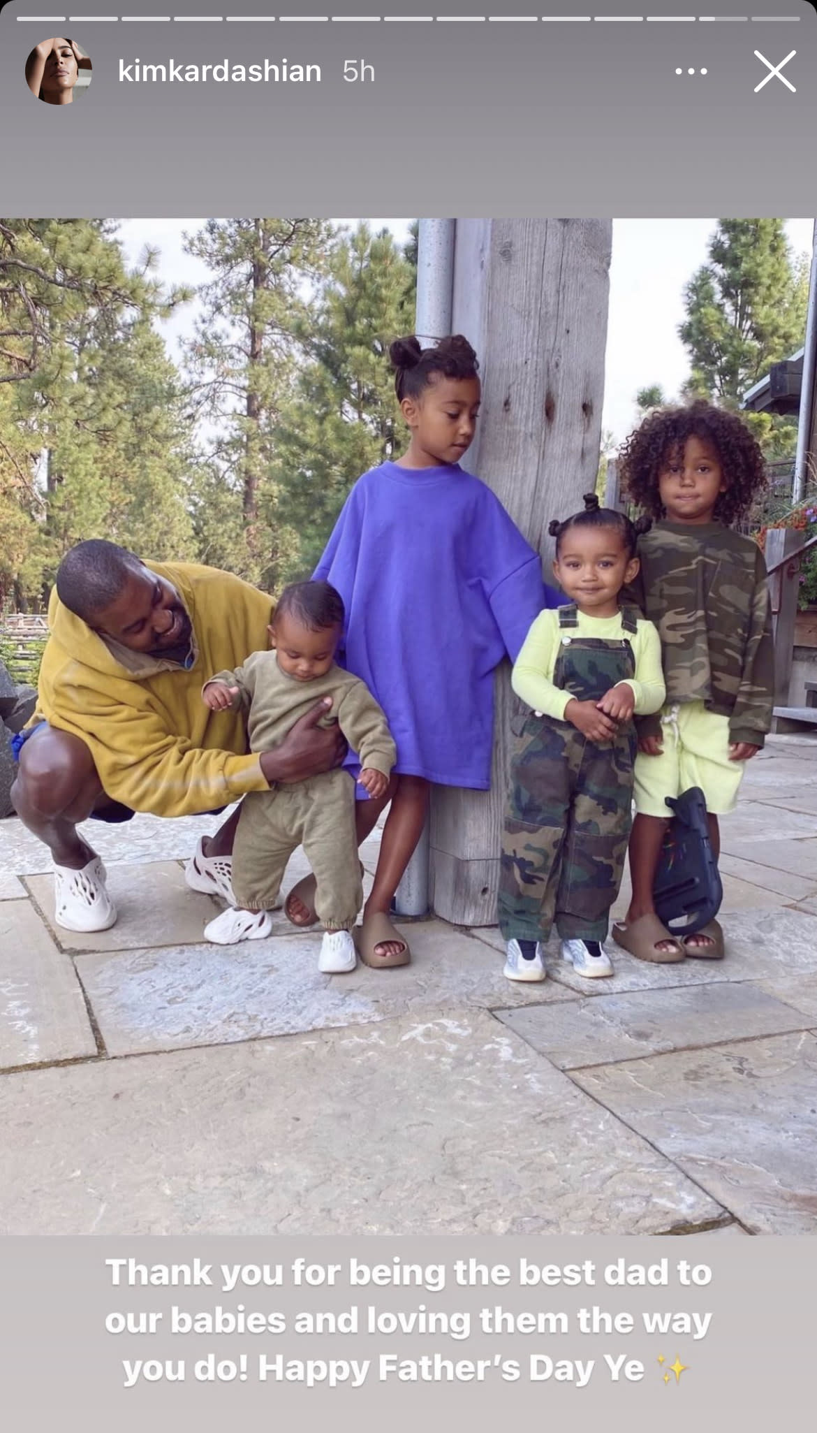 Kim Kardashian wishes ex-husband Kanye West a Happy Father's Day. (Instagram/Kim Kardashian)