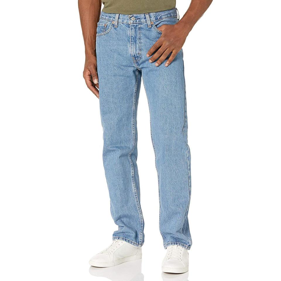 <p><strong>Levi's</strong></p><p>amazon.com</p><p><strong>$40.50</strong></p><p><a href="https://www.amazon.com/dp/B000HTKMYI?tag=syn-yahoo-20&ascsubtag=%5Bartid%7C10054.g.36755392%5Bsrc%7Cyahoo-us" rel="nofollow noopener" target="_blank" data-ylk="slk:Shop Now;elm:context_link;itc:0;sec:content-canvas" class="link ">Shop Now</a></p><p>"Regular fit": the siren song of dads everywhere.</p>