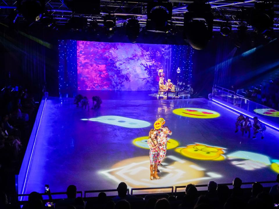 ice skating show on the world's largest cruise ship