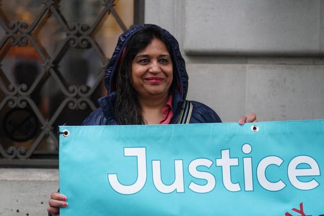 Seema Misra outside Aldwych House