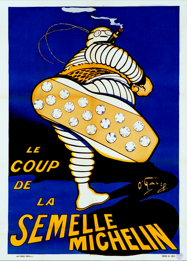 A vintage ad for Michelin rubber soles. - Credit: Courtesy of Musée de l'Homme