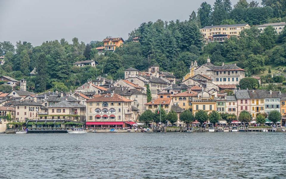 Orta San Giulio is a wonderfully romantic place, with narrow cobbled lanes meandering past stone-roofed palazzi - GETTY