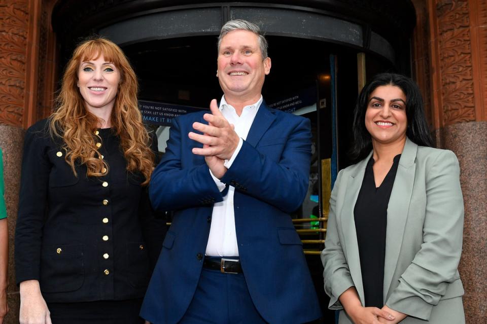 Keir Starmer with Deputy Leader Angela Rayner and Shabana Mahmood (BRUCE ADAMS/DAILY MAIL)