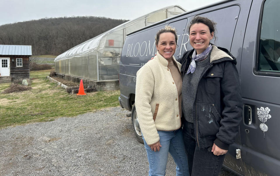 Lauren Palmer and Kaiti Dewhirst at Bloomsbury Farm School (Kerry McDonald)