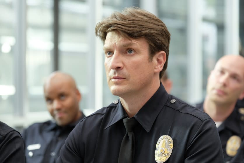 THE ROOKIE - "Pilot" Nathan Fillion in the premiere episode of "The Rookie," airing TUESDAY, OCT. 16 (10:00-11:00 p.m. EDT), on The ABC Television Network. (ABC/Tony Rivetti)