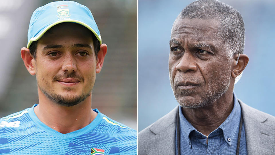 Quinton de Kock's explanation for not taking a knee did not impress cricket great Michael Holding.