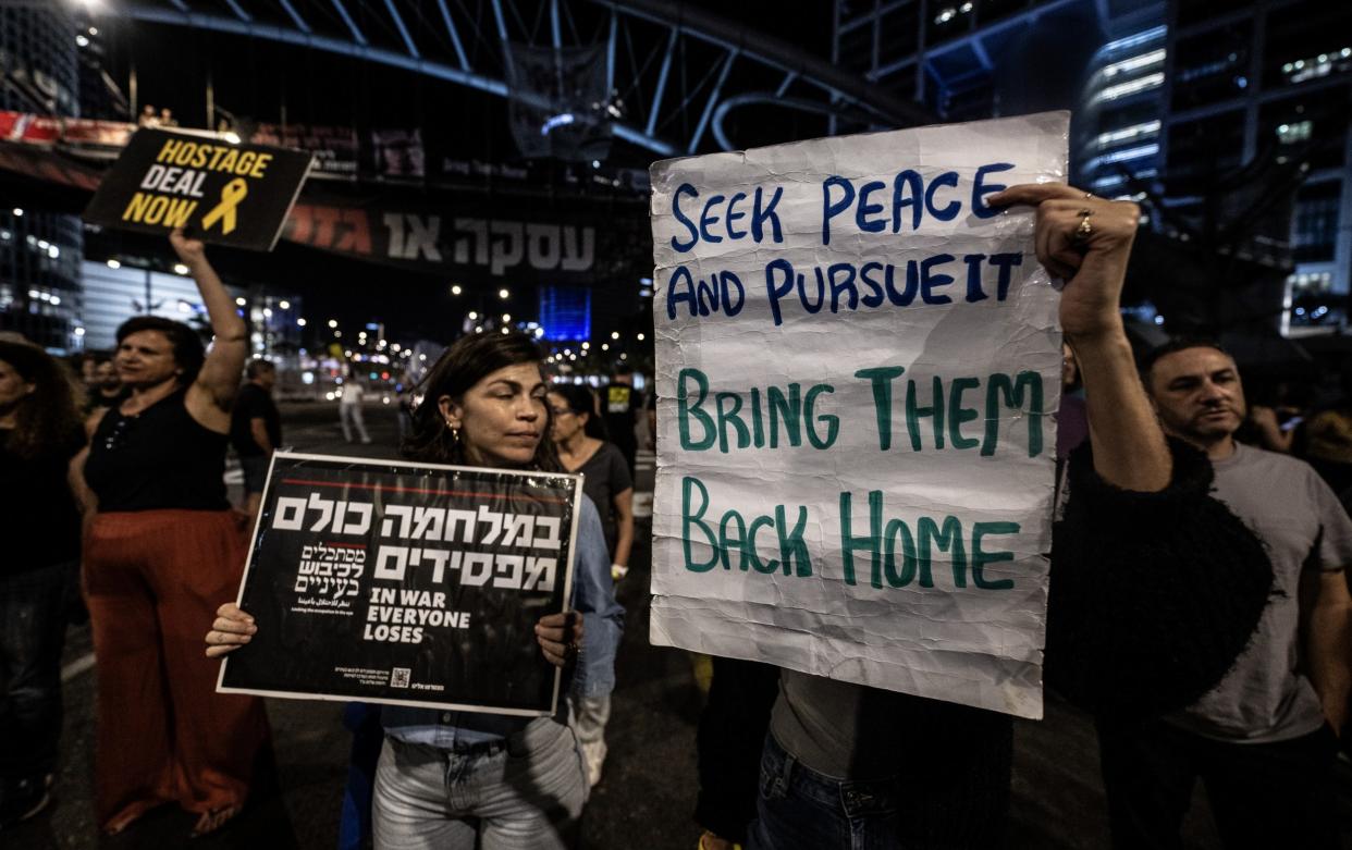 Israelis are demanding an end to the war