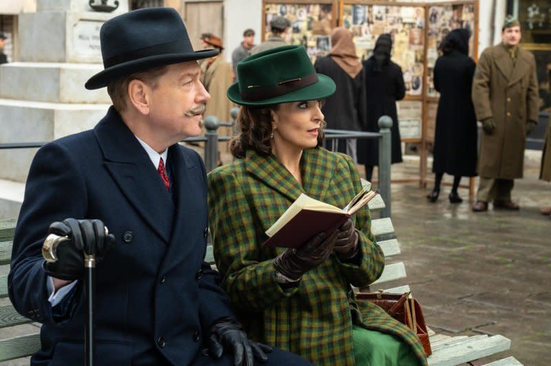 Kenneth Branagh and Tina Fey star in "A Haunting in Venice." Photo courtesy of 20th Century Studios