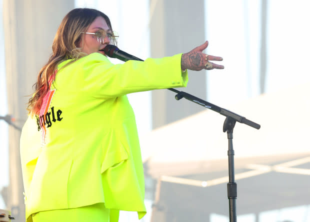 Elle King performs onstage during Day 1 of the 2023 Stagecoach Festival on April 28, 2023, in Indio, California.<p>Monica Schipper/Getty Images for Stagecoach</p>