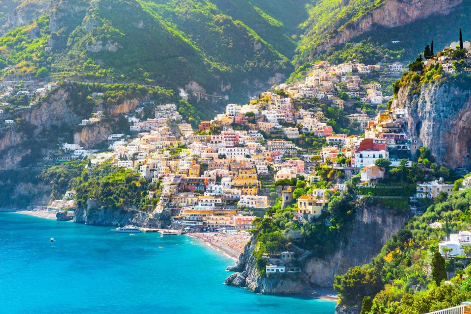 <p>If you'd rather choose one Mediterranean port to relax in, the turquoise waters of Italy's Sorrento Peninsula are hard to beat. </p><p>On Prima's Amalfi Coast holiday, you'll be based in the charming coastal village of Sant'Agata at the very tip of the peninsula, where you'll be staying at the sleek Grand Hotel Due Golfi. You can relax in the infinity pool overlooking the sparkling waters and feast on Italian cuisine in the à la carte poolside restaurant or the Ristorante Due Golfi.</p><p>The holiday also includes a full-day Amalfi Coast tour which will take you to the romantic villages of Positano, Praiano, Furore and Conca dei Marini on a breathtaking coastal drive. <br></p><p><a class="link " href="https://www.primaholidays.co.uk/tours/campania-naples-amalfi-coast-sorrento-peninsula" rel="nofollow noopener" target="_blank" data-ylk="slk:FIND OUT MORE;elm:context_link;itc:0">FIND OUT MORE</a></p>