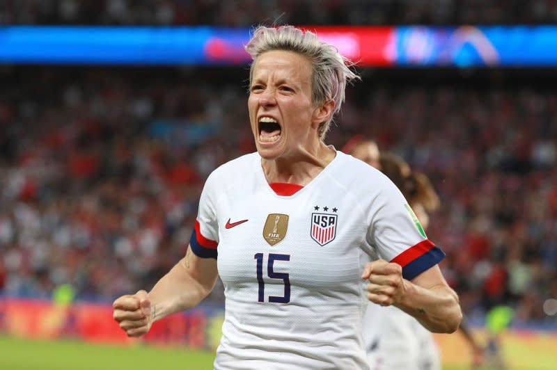 Megan Rapinoe made her senior level debut in 2006 for the United States Women's National Team. File Photo by David Silpa/UPI