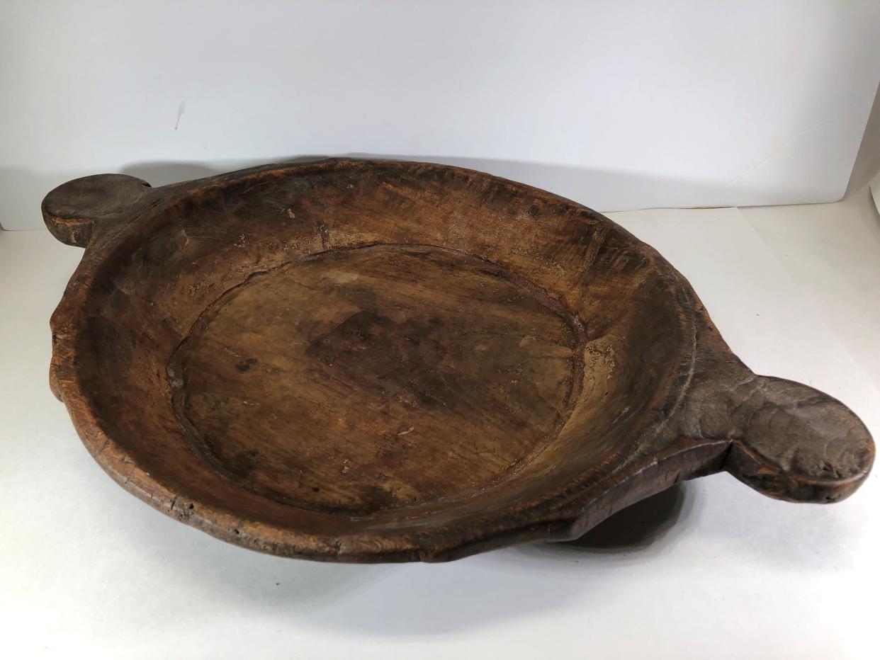 Antique dough bowls like this may not look like much, but they were staples of colonial American kitchens.