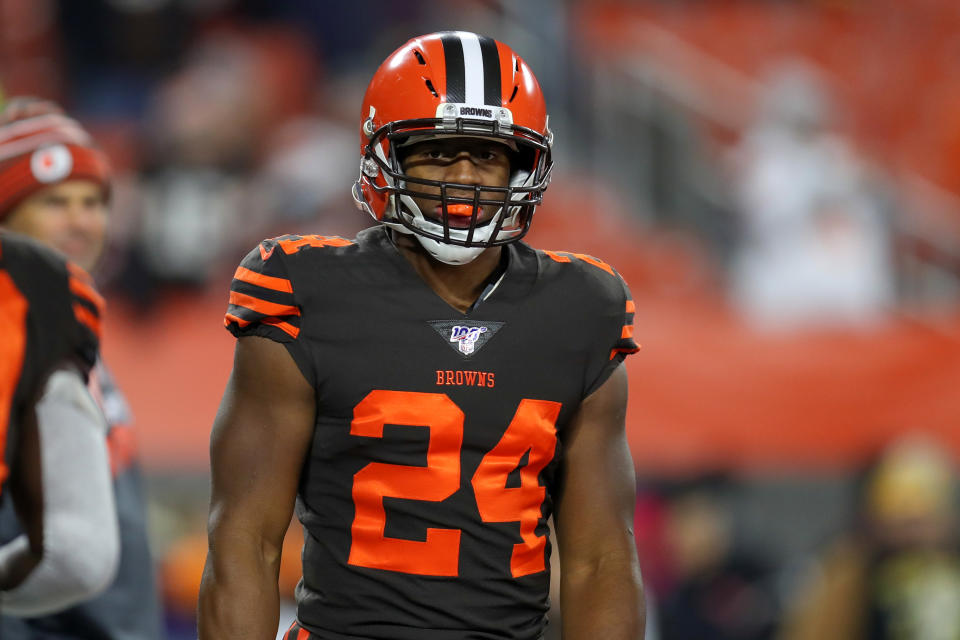 Cleveland Browns running back Nick Chubb (24) 