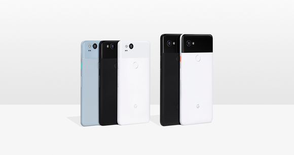 Five Google Pixel 2 devices.