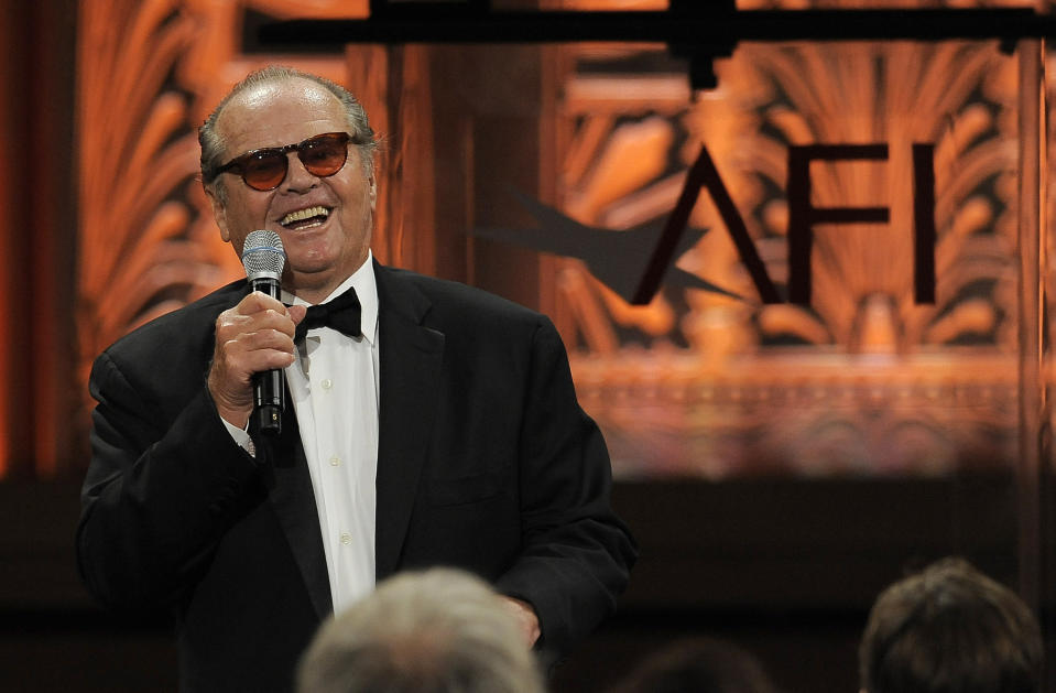 FILE - Jack Nicholson attends the AFI Life Achievement Award Honoring Shirley MacLaine at Sony Studios on June 7, 2012, in Culver City, Calif. Nicholson turns 86 on April 22. (Photo by Chris Pizzello/Invision/AP, File)