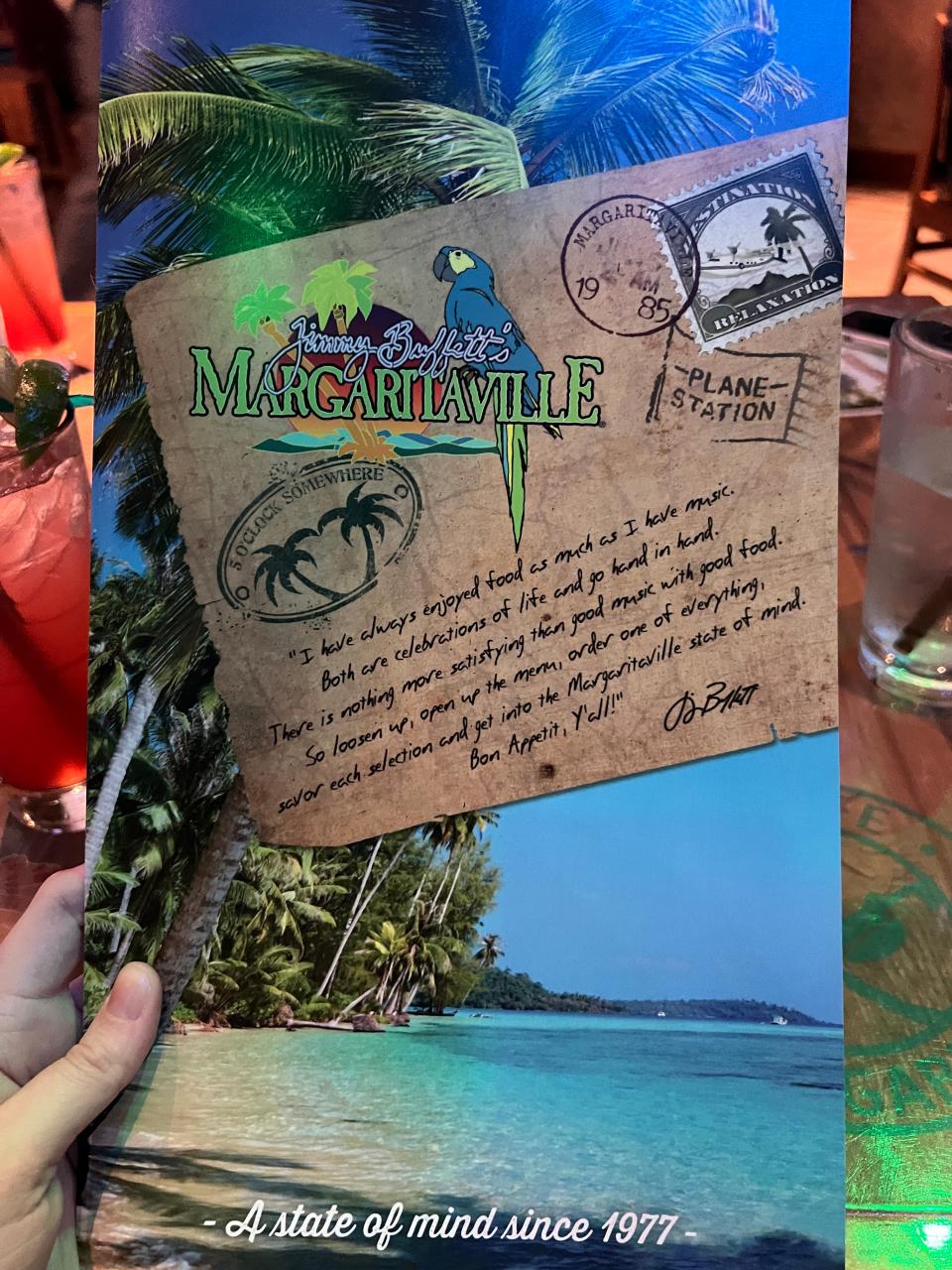 margaritaville menu