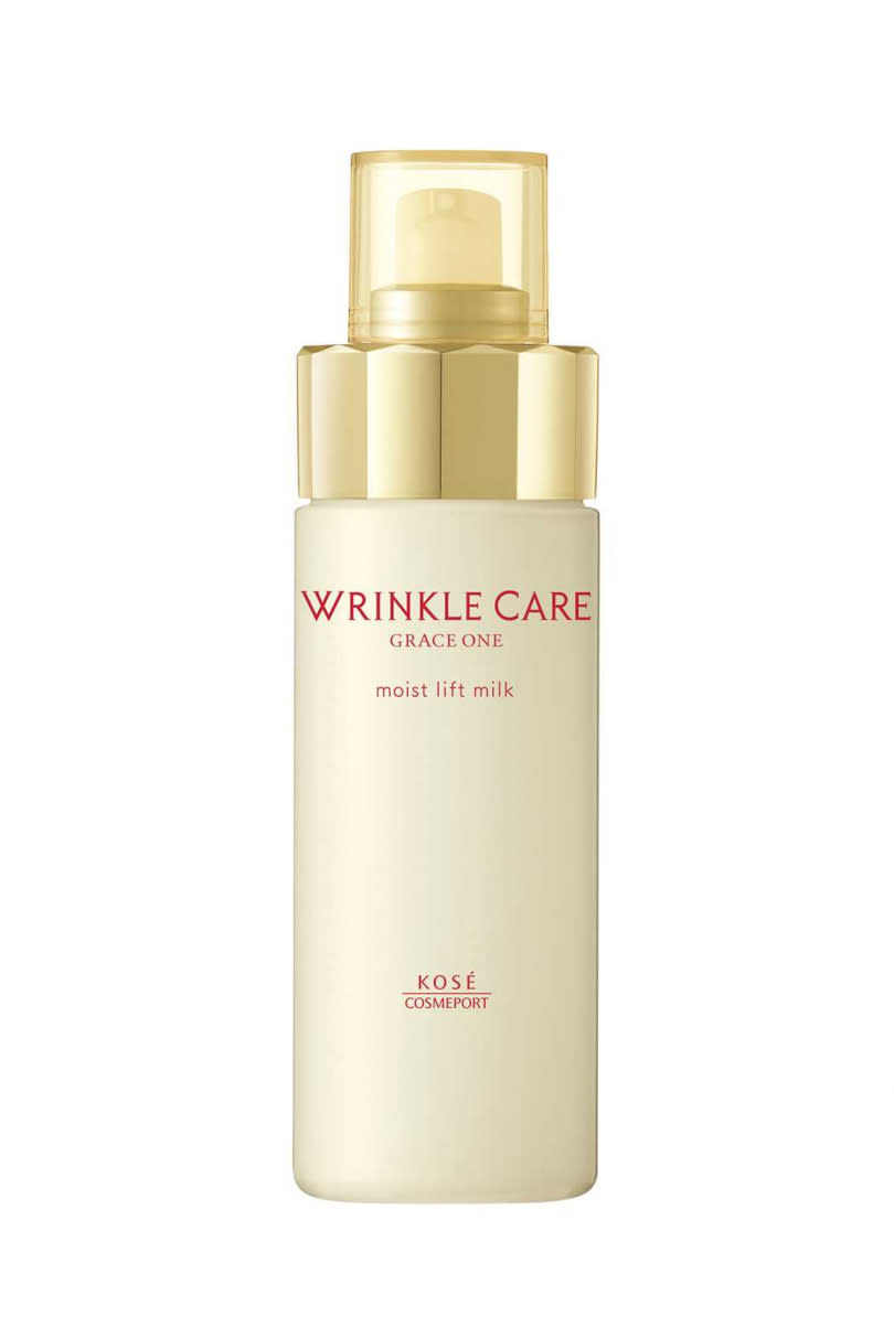 WRINKLE CARE MOIST LIFT MILK 凍齡撫紋抗皺乳液，售價＄950元/150mL。（圖／GRACE ONE極上活妍提供）