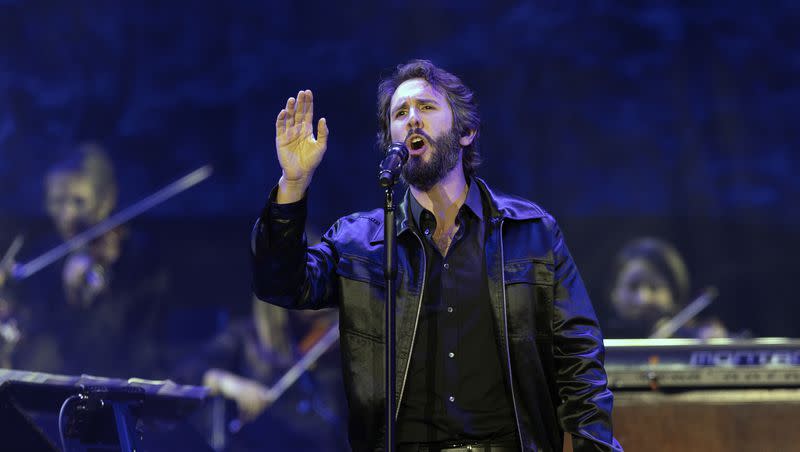 Singer Josh Groban performs at Vivint Arena in Salt Lake City on Wednesday, July 27, 2022. Groban is a 2023 Tony Award nominee for his role in “Sweeney Todd:  The Demon Barber of Fleet Street.”