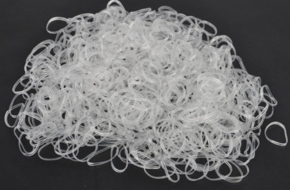 500/1000 Pcs Clear Elastic Ponytail Holders