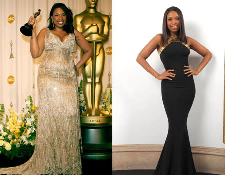 Jennifer Hudson first burst onto the scene as a succesful 'American Idol'-'Dreamgirls'crossover star. Her Academy Awards win five years ago precipitated a massive makeover for the singer/actress. She's had an amazing body transformation, going from a size16 to a tiny size 8! She says she's "more proud of my weight loss than my Oscar. I hope it's inspired people."