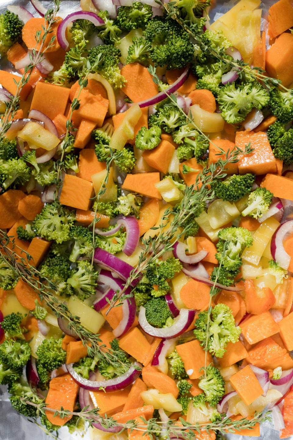 Bright raw vegetables close-up