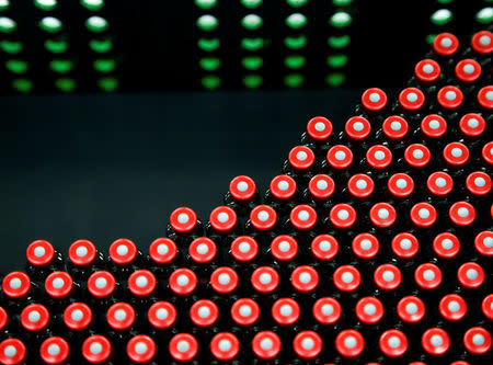 FILE PHOTO: Agent ampoules of the diabetes drug Lyxumia are seen at a manufacturing site of French drugmaker Sanofi in Frankfurt, Germany, June 5, 2013. REUTERS/Ralph Orlowski/File Photo