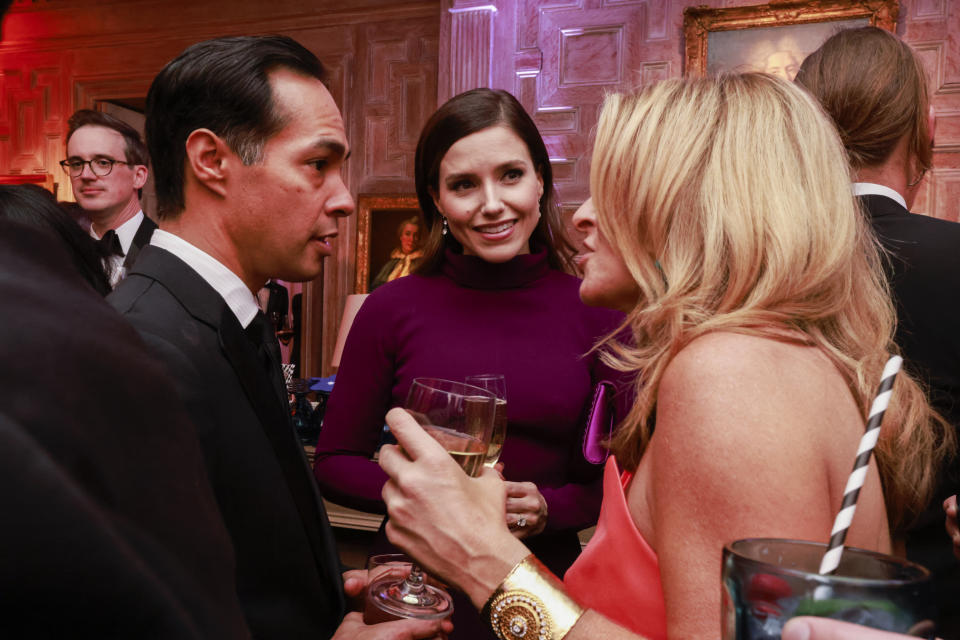 Julian Castro and Sophia Bush at the Paramount White House Correspondents’ Dinner after party, hosted by George Cheeks, David Nevins, Neeraj Khemlani, Wendy McMahon and Chris McCarthy. - Credit: Eman Mohammed/CBS