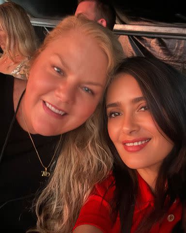 <p>Salma Hayek/Instagram</p> Andrea Swift (left) and Salma Hayek