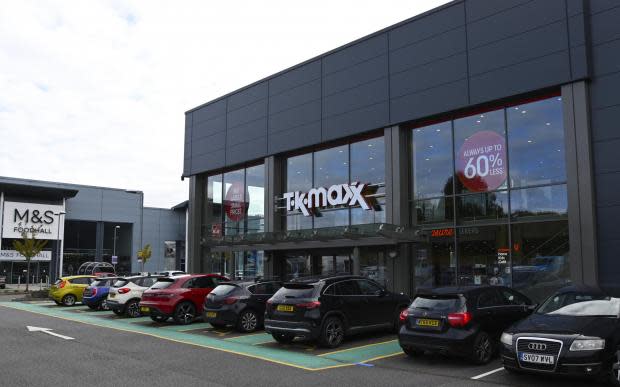 Inside brand new TK Maxx store at Swindon retail park including