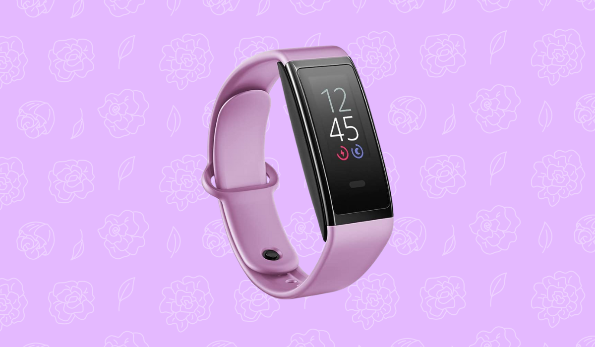 smart watch with lavender band