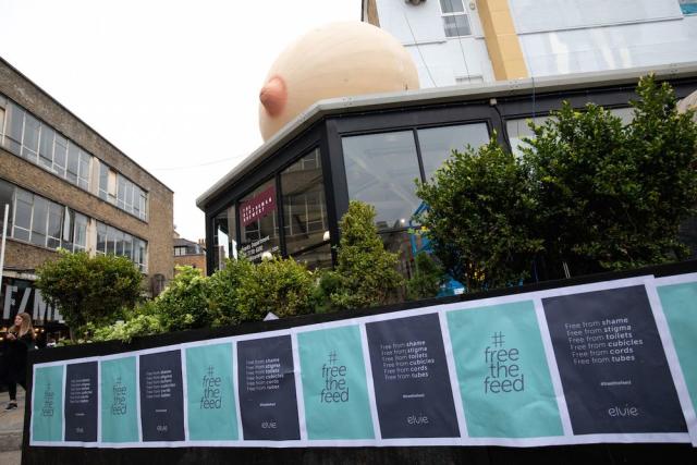 Giant inflatable boobs are popping up over London to encourage us