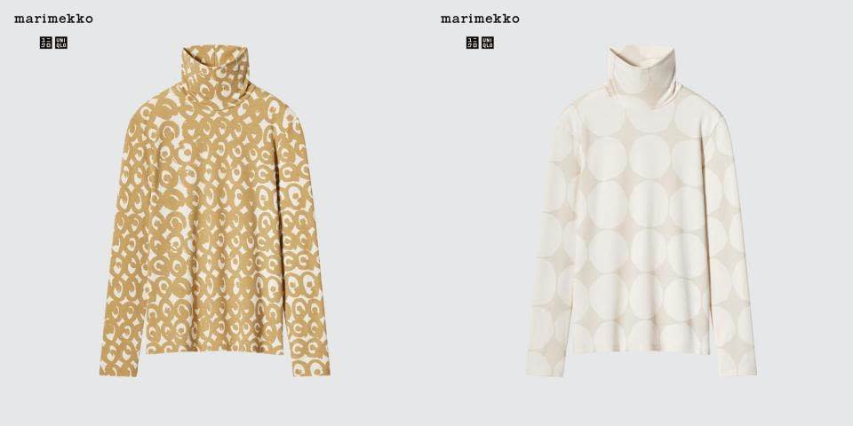 UNIQLO x Marimekko HEATTECH高領T恤，NT$590圖片來源：UNIQLO